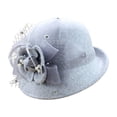 thumbnail image 1 of iHPH7 1920s Hat Vintage Hats for Women Dress Hats for Women Fedora Hats for Women Chemo Headwear for Women, Gray A, 1 of 2