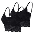 thumbnail image 1 of iHPH7 2 Pack Lace Bralettes for Women Y2k Strap Bustier Cami Top V Neck Camisole E L, 1 of 5