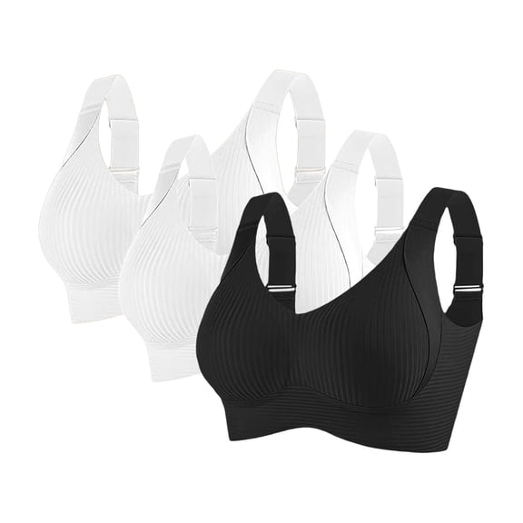 iHPH7 3 Pack Seamless Bra Wireless Bras Everyday Basic Padded Bralette No Show Under Clothes Everyday Seamless Tshirt Bras Full Coverage Everyday Bralettes V XL