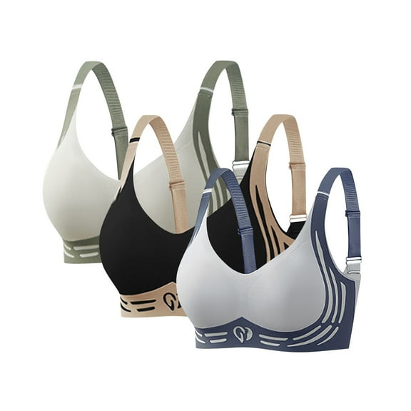 iHPH7 3 Pack Seamless Push Up Bra Padded Bralette Push Up Bra Sports Bras Soft Wireless Bralette Bras for Women No Underwire No Wire Wireless Bras Push Up Bralettes I XL