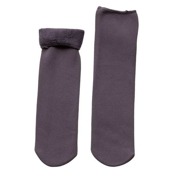 iHPH7 3 Pairs of Socks Fleece Socks Women Thermal Wool Socks Fleece Lined Socks Casual Socks for Women Crew Socks Women Warm Stockings for Women Winter Comfortable Socks for Women Dark Gray One Size