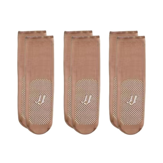 iHPH7 3 Pairs of Socks No Slip Socks Women Gripper Socks for Women Womens Socks Crew Thin Socks Breathable Socks Women Soft Socks Casual Socks Coffee One Size