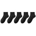 thumbnail image 1 of iHPH7 5 Pairs of Socks Moisture Wicking Socks Men Low Socks Low Cut Socks Men Mens Ankle Socks Mens Socks Ankle Running Socks Men Gym Socks Black 4 One Size, 1 of 9