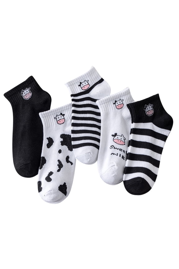 5 Pairs of Socks Womens Ankle Socks Cotton Socks Women Cute Socks Athletic Socks Women Holiday Gift Womens Socks Low Cut Soft Socks R One Size