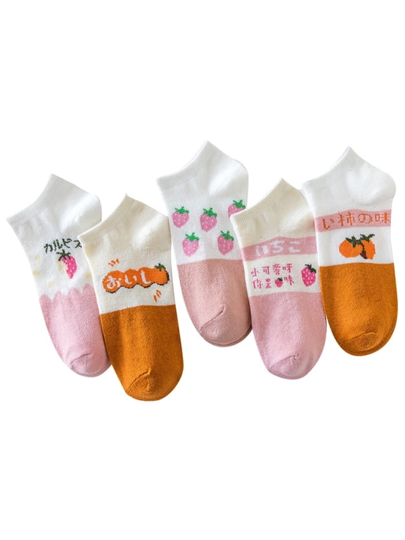 5 Pairs of Socks Workout Socks Women Womens Cotton Socks Cute Womens Socks Low Socks for Women Running Socks Soft Socks Holiday Gift P One Size