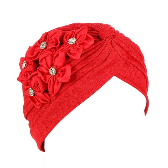 iHPH7 African Head Wraps Hair Turban Head Wraps for Women Head Turbans for Women Cancer Head Wraps for Women, Red One Size