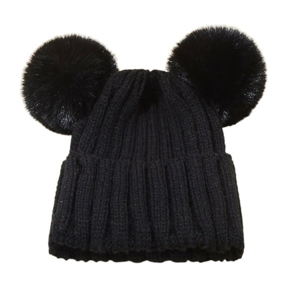 iHPH7 Baby Beanie Baby Beanies Newborn Winter Hat Slouchy Beanie Skull Hat Skull Cap for Winter Infant Winter Hat Black One Size