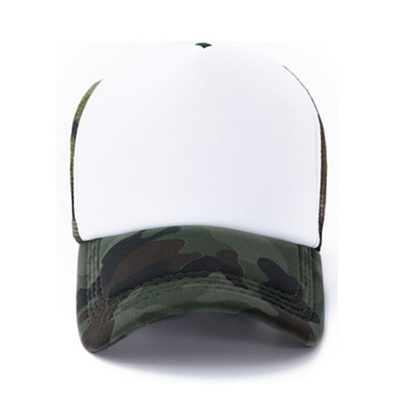 iHPH7 Baseball Cap Trucker Hat Mesh Baseball Cap Camo Hat Mesh Back Trucker Hats, White One Size