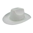 thumbnail image 1 of iHPH7 Beach Cowboy Hats for Women Country Concert Outfits for Women Cowboy Hats for Women Cowgirl Hat Western Accessories for Women, Silver One Size, 1 of 3
