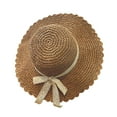 thumbnail image 1 of iHPH7 Beach Hats for Women Bucket Hats for Woman Wide Brim Sun Hat Straw Beach Hat Beach Bucket Hats for Women, Coffee M, 1 of 4