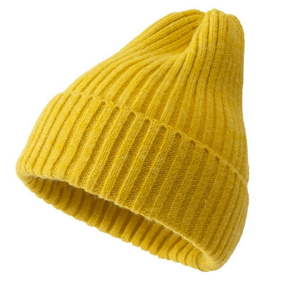 iHPH7 Beanie Hats for Women Wool Hat Beenies Hats Winter Beanie Winter Beanies for Women Skull Cap Women Yellow One Size