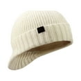 thumbnail image 1 of iHPH7 Beanie with Brim Brimmed Beanie Winter Hats for Women Ski Hat Snow Caps Warm Beanie Winter Beanie Beige A, 1 of 7