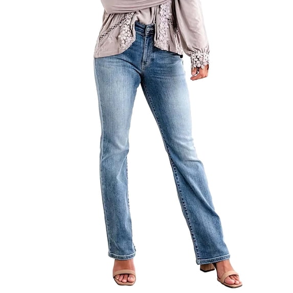 iHPH7 Bootcut Jeans for Women, High Waisted Jeans for Women, Stretchy Jeans for Women, Straight Leg Jeans for Women, Slim Fit Jeans, Light Blue S