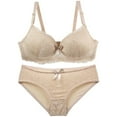 thumbnail image 1 of iHPH7 Bra and Panty Sets for Women, Matching Bra and Panty Sets, Push Up Bra, Women's Underwear and Bras, Briefs for Women, Beige 75C, 1 of 4