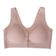 thumbnail image 1 of iHPH7 Bras for Women Front Closure Front Button Push Up Bra Post Surgery Bra Bras for Seniors Snap Closing Bra Front Clasp Padded Bralettes Senior Comfort Bras Soft Hot Pink XL, 1 of 5