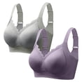 thumbnail image 1 of iHPH7 Bras for Women Push Up Full Support Lift Bralette Supportive No Underwire Bras Soft Wireless Bralette Stretchy Push Up Bralettes Everyday Bralettes Sky Blue XL, 1 of 9