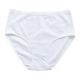 thumbnail image 1 of iHPH7 Briefs for Women, Cotton Underwear for Women, Breathable Underwear for Women, Hipster Panties for Women, White M, 1 of 4