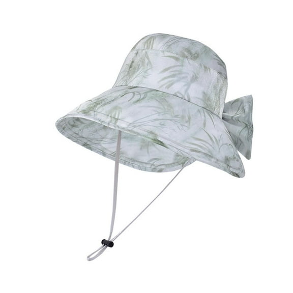 iHPH7 Bucket Hat with Strings, Sun Hat, Beach Hats for Women, Boonie Hat, Wide Brim Hats for Women, Green One Size