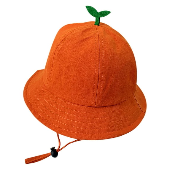iHPH7 Bucket Hats for Kids Camping Hat Beach Bucket Hat Bucket Hat with Strings Bucket Hat, Orange One Size