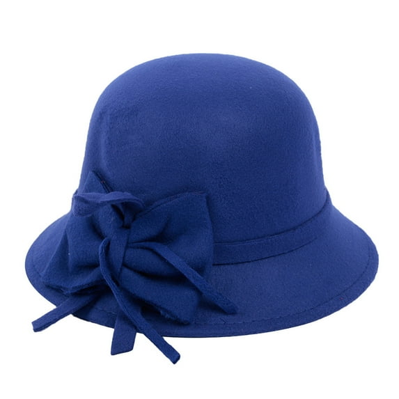 iHPH7 Bucket Hats for Woman Cloche Hats for Women Fancy Hats for Women 1920s Hat Derby Hats for Women, Blue One Size