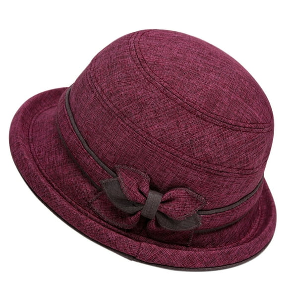 iHPH7 Bucket Hats for Woman Derby Hats for Women 1950s Accessories for Women Church Hats for Women Fancy Hats for Women, Red M
