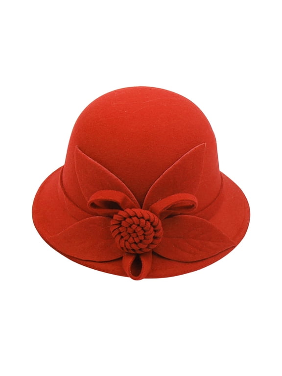 Bucket Hats for Woman Felt Hat Fancy Hats for Women Derby Hats for Women 1920s Hat, A M