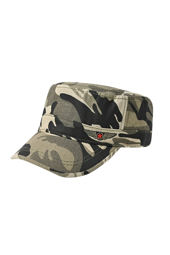 Cadet Cap Military Cap Cadet Hat Fishing Hat Sun Hat, Camouflage One Size