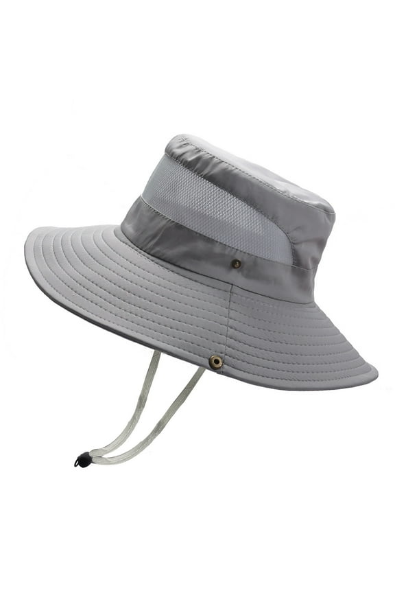 Camo Bucket Hat for Men Wide Brim Hat Bucket Hats for Men Wide Brim Sun Hat Boonie Hat, Gray One Size