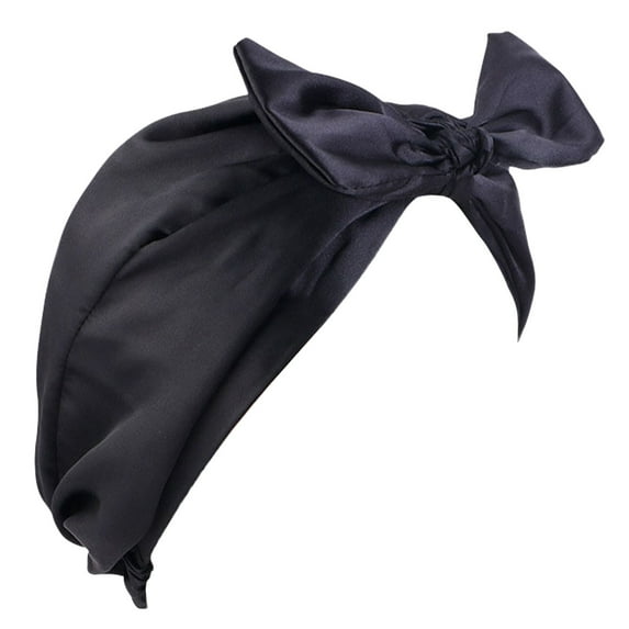 iHPH7 Cancer Hats for Women Chemo Headbands for Women Cancer Head Wraps for Women Cancer Headwear for Women Chemo Caps for Women, Black One Size