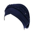 thumbnail image 1 of iHPH7 Cancer Head Wraps for Women Chemo Turbans for Women Cancer Headwear for Women Chemo Headwear for Women Head Wraps for Black Women, Navy One Size, 1 of 2