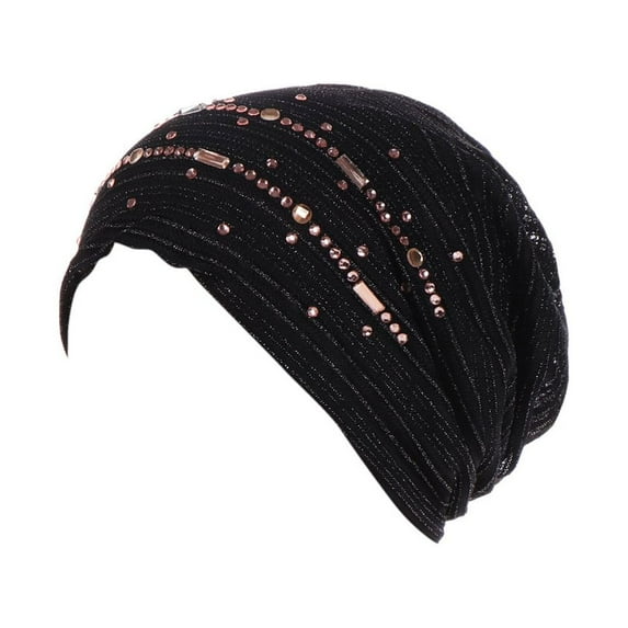 iHPH7 Cancer Headwear for Women Chemo Head Scarf for Cancer Patients Women Turbans for Women Cancer Care Gifts for Women Head Bands for Women's Hair, Black One Size
