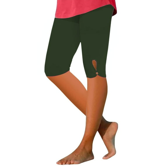 iHPH7 Capri Leggings with Pockets for Women Tummy Control Knee Length Leggings Yoga Pants Women Capri Pants Workout (S-3XL)