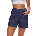 thumbnail image 1 of iHPH7 Cargo Shorts Women, Hiking Shorts Women, Chino Shorts for Women, High Waisted Shorts Women, Stretchy Shorts for Women, Blue XL, 1 of 4