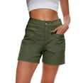thumbnail image 1 of iHPH7 Cargo Shorts Women, Hiking Shorts Women, Chino Shorts for Women, High Waisted Shorts Women, Stretchy Shorts for Women, Green M, 1 of 4