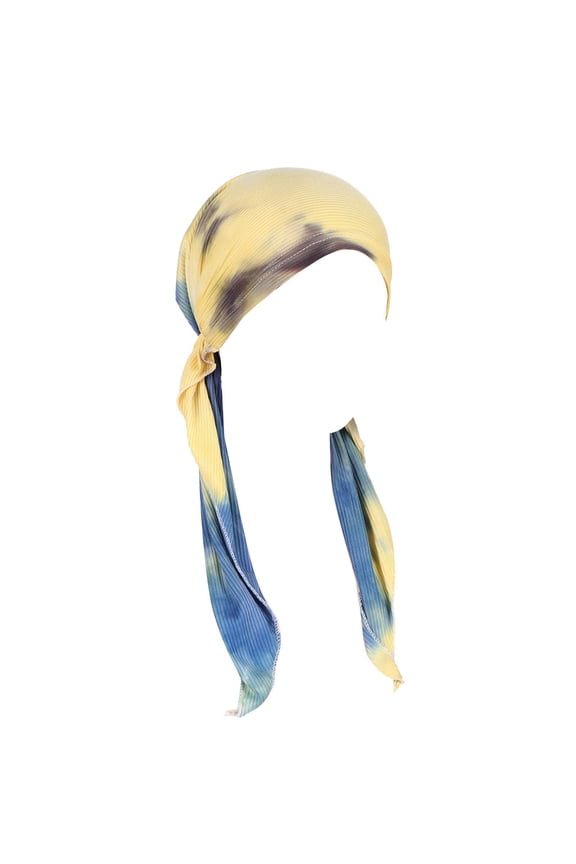 Chemo Headwear Pre Tied Head Scarf Headwraps Lightweight Turban Beanie Cap for Women Blue One Size