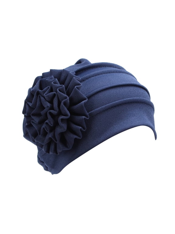 Chemo Turbans for Women Head Wraps for Black Women Head Coverings for Women Chemo Turban Head Wraps for Women Head Wraps for Women, Navy One Size
