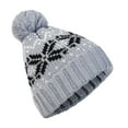 thumbnail image 1 of iHPH7 Christmas Hat Beanie with Pom Y2k Hat Knit Hat Winter Hats for Women Christmas Hats Adults Beanies Y2k Gray One Size, 1 of 6