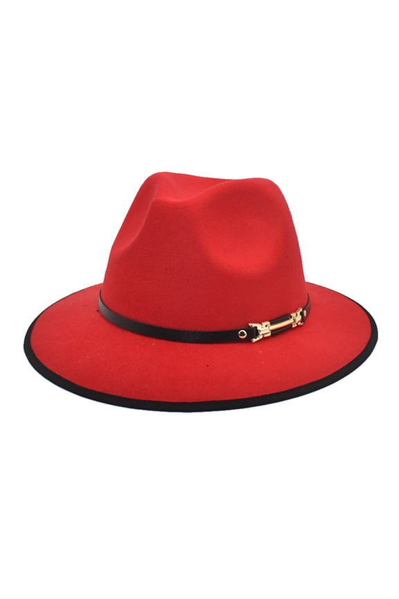 Church Hats for Women Packable Hat Packable Sun Hat Mens Fedora Hats Wide Brim Fedora Hats for Women, Red One Size