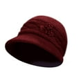 thumbnail image 1 of iHPH7 Cloche Hats for Women Beanie for Women Womens Winter Hat Tea Party Hat Knit Hat Winter Caps for Women Warm Hats for Women Wine One Size, 1 of 6