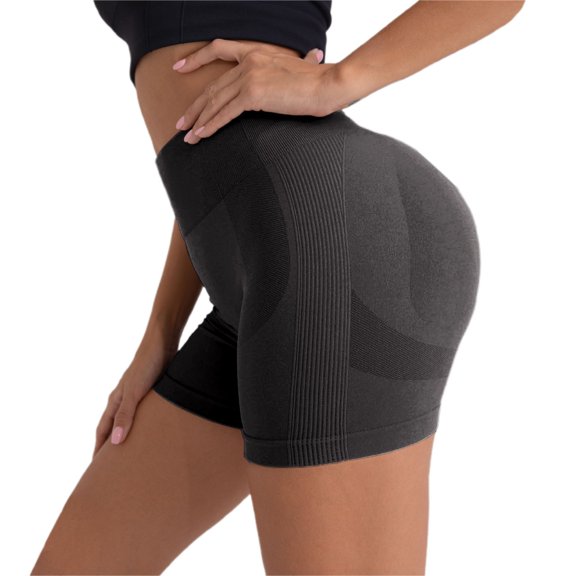 iHPH7 Compression Shorts for Women, Seamless Biker Shorts for Women, Running Shorts for Women, Biker Shorts Women, Biker Shorts Women Tummy Control, Dark Gray M