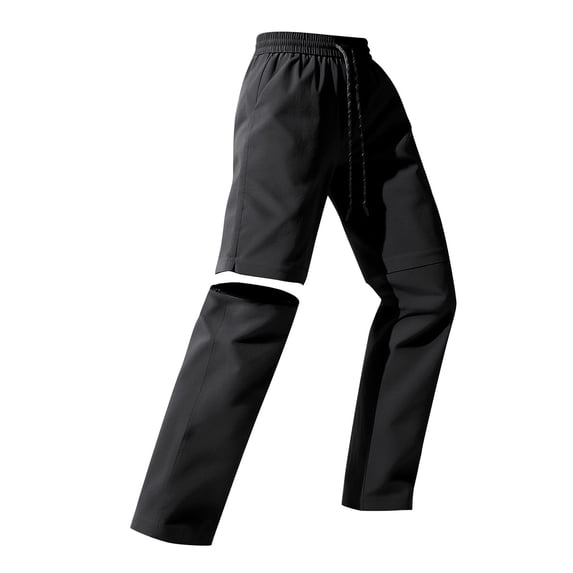 iHPH7 Convertible Hiking Pants Women, Waterproof Lightweight Zip Off Quick Dry Pants High Waistes Camping Outdoor Trousers Black L