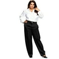 thumbnail image 1 of iHPH7 Cotton Pants for Women Business Casual Pants for Women Harem Pants Women Dress Pants Women High Waisted Pants for Women Baggy Pants Loose Pants for Women Black L, 1 of 7