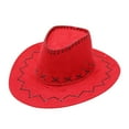 thumbnail image 1 of iHPH7 Cowboy Hat with String Beach Hats for Women Cowboy Hats for Women Cowgirl Accessories for Women Western Accessories for Women, Red One Size, 1 of 2