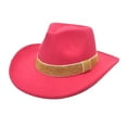 thumbnail image 1 of iHPH7 Cowboy Hats for Women Cowgirl Hat Western Hats for Women Dress Hats for Women Western Accessories for Women, Hot Pink M, 1 of 2