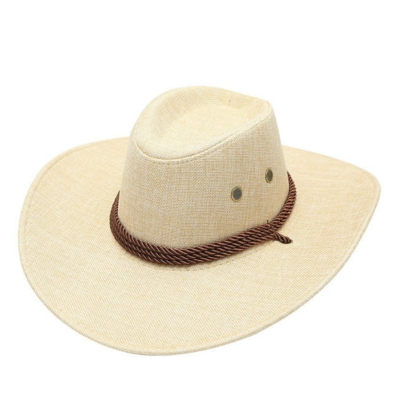 iHPH7 Cowgirl Accessories for Women Country Concert Outfits for Women Panama Hat Cowboy Hat with String Cowboy Hats for Women, Beige One Size