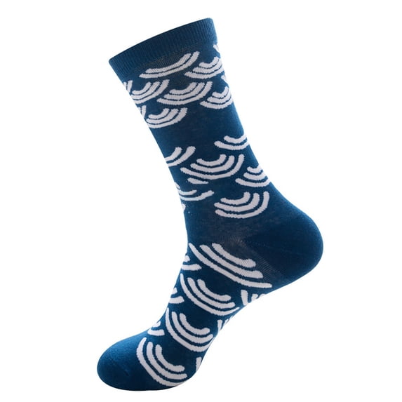 iHPH7 Crazy Crew Socks for Men Women, Unisex Vibrant Colorful Abstract Geometric Pattern Dress Socks, Fun Novelty Mid Calf Casual Footwear D One Size