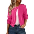 thumbnail image 1 of iHPH7 Cropped Cardigan Light Cardigans for Women Long Sleeve Cardigan for Women Short Cardigans for Women Fall Sweaters for Women Button Down Sweaters for Women Fall Fashion Hot Pink XXL, 1 of 7