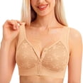 thumbnail image 1 of iHPH7 Daisy Bras for Older Women Floral Plus Size Bra Wireless Front Closure Bras for Senior Daisy Comfort Tshirt Bra Rose Gold M, 1 of 6