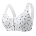 thumbnail image 1 of iHPH7 Daisy Bras for Older Women Front Closure No Underwire Comfortable Bra Breathable Push Up Full Coverage Bralette Purple XL, 1 of 4