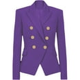 thumbnail image 1 of iHPH7 Double Breasted Blazer Women Suit Jackets for Women Fall Business Outfits for Women Blazers for Work Casual Office Jackets for Women Blazer Jackets for Women Fall Clothes for Women Purple XL, 1 of 7